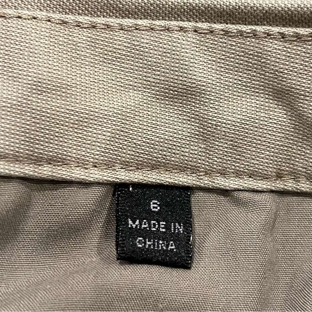ATM Anthony Thomas Melillo Enzyme Washed Cropped Boyfriend Pant Tan Size 6 - Picture 10 of 16